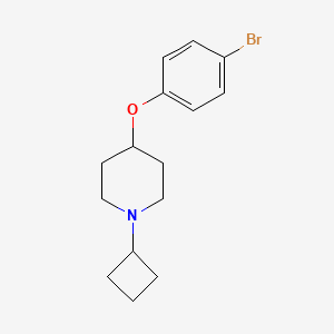 molecular formula C15H20BrNO B1450389 4-(4-Bromophenoxy)-1-cyclobutylpiperidine CAS No. 1630096-73-9