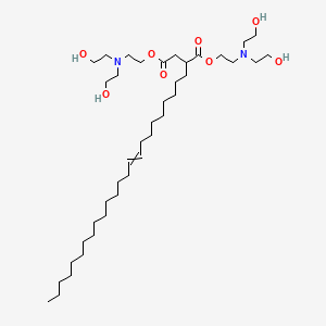 molecular formula C40H78N2O8 B14503946 Butanedioic acid, tetracosenyl-, bis[2-[bis(2-hydroxyethyl)amino]ethyl] ester CAS No. 64654-04-2