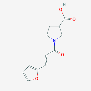1-[3-(Furan-2-yl)prop-2-enoyl]pyrrolidine-3-carboxylic acid