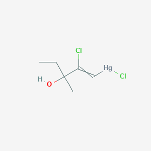 molecular formula C6H10Cl2HgO B14503989 Chloro(2-chloro-3-hydroxy-3-methylpent-1-en-1-yl)mercury CAS No. 63025-12-7