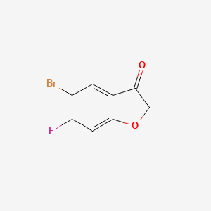 5-Bromo-6-fluoro-2,3-dihydro-1-benzofuran-3-one