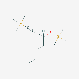 molecular formula C13H28OSi2 B14504021 Trimethyl{[1-(trimethylsilyl)hept-1-yn-3-yl]oxy}silane CAS No. 62896-56-4