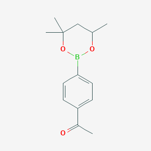 1-[4-(4,4,6-Trimethyl-1,3,2-dioxaborinan-2-yl)phenyl]ethan-1-one