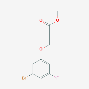 molecular formula C12H14BrFO3 B1450410 Methyl 3-(3-bromo-5-fluorophenoxy)-2,2-dimethylpropanoate CAS No. 1517852-58-2