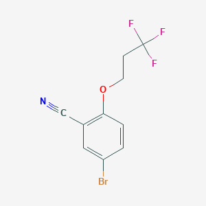 molecular formula C10H7BrF3NO B1450414 5-Bromo-2-(3,3,3-trifluoropropoxy)benzonitrile CAS No. 1548587-57-0