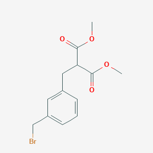 molecular formula C13H15BrO4 B14504165 Dimethyl {[3-(bromomethyl)phenyl]methyl}propanedioate CAS No. 62876-40-8