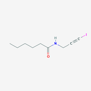 molecular formula C9H14INO B14504176 N-(3-Iodoprop-2-YN-1-YL)hexanamide CAS No. 62899-13-2