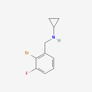 N-[(2-bromo-3-fluorophenyl)methyl]cyclopropanamine