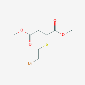 molecular formula C8H13BrO4S B14504201 Dimethyl 2-[(2-bromoethyl)sulfanyl]butanedioate CAS No. 63234-12-8