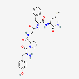 molecular formula C30H40N6O6S B14504220 L-Tyrosyl-L-prolylglycyl-L-phenylalanyl-L-methioninamide CAS No. 64120-39-4