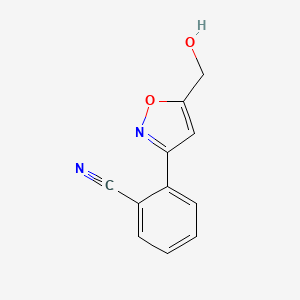 molecular formula C11H8N2O2 B1450429 2-(5-(Hydroxymethyl)isoxazol-3-yl)benzonitrile CAS No. 1158735-35-3