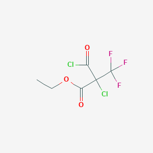 molecular formula C6H5Cl2F3O3 B14504328 Ethyl 2-chloro-2-(chlorocarbonyl)-3,3,3-trifluoropropanoate CAS No. 62935-51-7