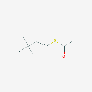 molecular formula C8H14OS B14504442 S-(3,3-Dimethylbut-1-en-1-yl) ethanethioate CAS No. 63059-18-7