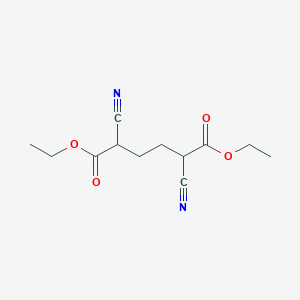 molecular formula C12H16N2O4 B14504445 Diethyl 2,5-dicyanohexanedioate CAS No. 64661-04-7