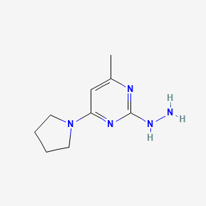 2-Hydrazinyl-4-methyl-6-(pyrrolidin-1-yl)pyrimidine