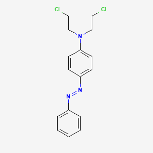molecular formula C16H17Cl2N3 B14504464 N,N-Bis(2-chloroethyl)-p-(phenylazo)aniline CAS No. 64253-15-2