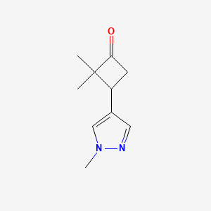 2,2-dimethyl-3-(1-methyl-1H-pyrazol-4-yl)cyclobutan-1-one