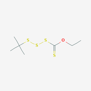 molecular formula C7H14OS4 B14504478 O-Ethyl tert-butyltrisulfane-1-carbothioate CAS No. 63407-80-7