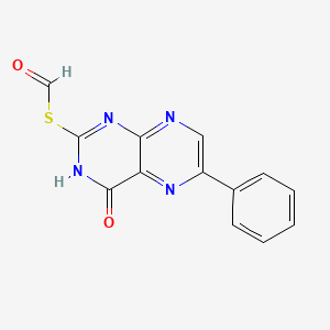 molecular formula C13H8N4O2S B14504494 S-(4-Oxo-6-phenyl-1,4-dihydropteridin-2-yl) methanethioate CAS No. 64233-02-9