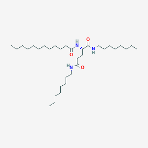 molecular formula C33H65N3O3 B14504511 N~2~-Dodecanoyl-N~1~,N~5~-dioctyl-L-glutamamide CAS No. 63663-44-5