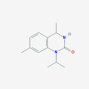 molecular formula C13H18N2O B14504515 4,7-Dimethyl-1-(propan-2-yl)-3,4-dihydroquinazolin-2(1H)-one CAS No. 63611-97-2
