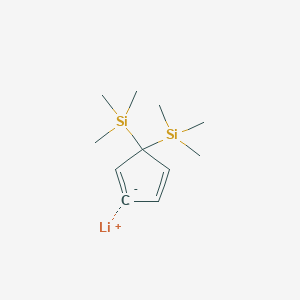 molecular formula C11H21LiSi2 B14504569 lithium;trimethyl-(1-trimethylsilylcyclopenta-2,4-dien-1-yl)silane CAS No. 62978-36-3