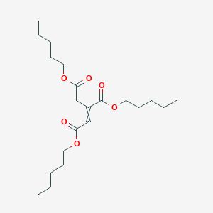 molecular formula C21H36O6 B14504589 Tripentyl prop-1-ene-1,2,3-tricarboxylate CAS No. 64617-29-4