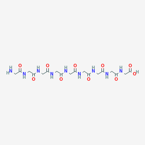 molecular formula C18H29N9O10 B14504610 Glycine, glycylglycylglycylglycylglycylglycylglycylglycyl- CAS No. 65042-71-9