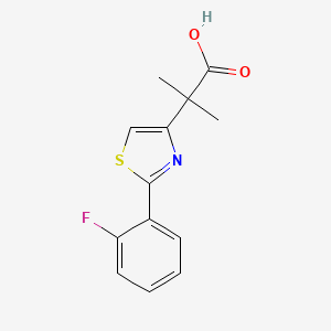 2-[2-(2-Fluorophenyl)-1,3-thiazol-4-yl]-2-methylpropanoic acid
