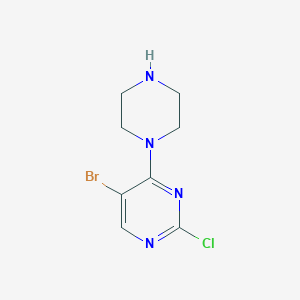 5-Bromo-2-chloro-4-(piperazin-1-yl)pyrimidine