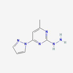2-hydrazinyl-4-methyl-6-(1H-pyrazol-1-yl)pyrimidine