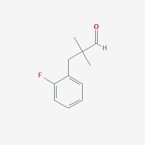 molecular formula C11H13FO B1450470 3-(2-Fluorophenyl)-2,2-dimethylpropanal CAS No. 1539882-46-6