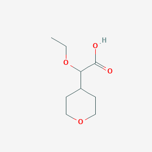 molecular formula C9H16O4 B1450471 2-Ethoxy-2-(oxan-4-yl)acetic acid CAS No. 1545579-64-3