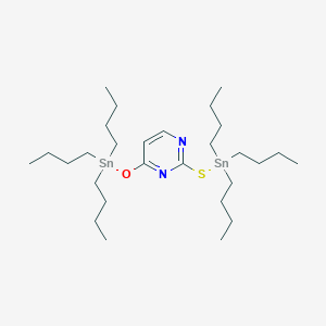 molecular formula C28H56N2OSSn2 B14504731 4-[(Tributylstannyl)oxy]-2-[(tributylstannyl)sulfanyl]pyrimidine CAS No. 63901-89-3