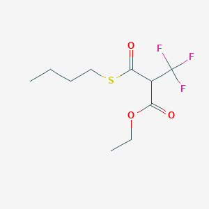 molecular formula C10H15F3O3S B14504758 Ethyl 2-[(butylsulfanyl)carbonyl]-3,3,3-trifluoropropanoate CAS No. 64769-57-9