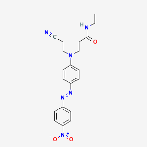 molecular formula C20H22N6O3 B14504762 Propanamide, 3-[(2-cyanoethyl)[4-[(4-nitrophenyl)azo]phenyl]amino]-N-ethyl- CAS No. 65000-33-1