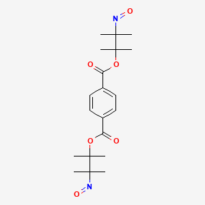 molecular formula C20H28N2O6 B14504780 Bis(2,3-dimethyl-3-nitrosobutan-2-yl) benzene-1,4-dicarboxylate CAS No. 63242-05-7