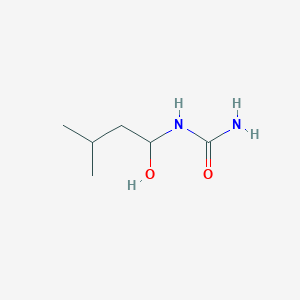 molecular formula C6H14N2O2 B14504794 N-(1-Hydroxy-3-methylbutyl)urea CAS No. 64280-40-6