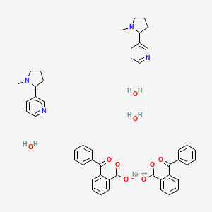 molecular formula C48H52N4NiO9 B14504814 2-Benzoylbenzoate;3-(1-methylpyrrolidin-2-yl)pyridine;nickel(2+);trihydrate CAS No. 64092-23-5