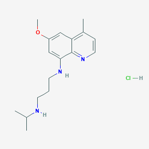 molecular formula C17H26ClN3O B14504846 N-(6-methoxy-4-methylquinolin-8-yl)-N'-propan-2-ylpropane-1,3-diamine;hydrochloride CAS No. 63456-76-8