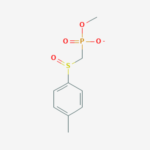 molecular formula C9H12O4PS- B14504849 Methyl [(4-methylbenzene-1-sulfinyl)methyl]phosphonate CAS No. 63231-21-0