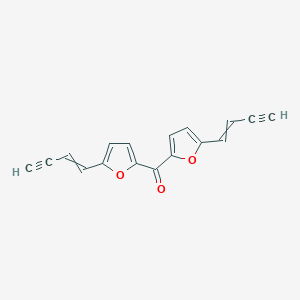 molecular formula C17H10O3 B14504855 Bis[5-(but-1-en-3-yn-1-yl)furan-2-yl]methanone CAS No. 63325-86-0