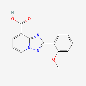 molecular formula C14H11N3O3 B1450488 2-(2-Methoxyphenyl)-[1,2,4]triazolo-[1,5-a]pyridine-8-carboxylic acid CAS No. 1368051-28-8