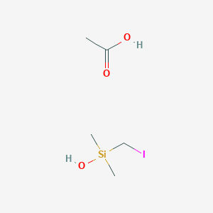 molecular formula C5H13IO3Si B14504882 Acetic acid;hydroxy-(iodomethyl)-dimethylsilane CAS No. 64349-19-5