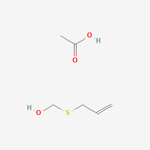 molecular formula C6H12O3S B14504884 Acetic acid;prop-2-enylsulfanylmethanol CAS No. 62839-38-7