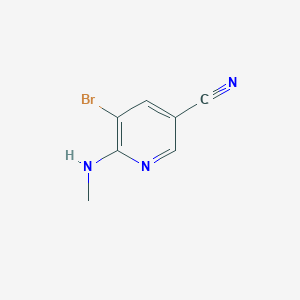 molecular formula C7H6BrN3 B1450493 5-Bromo-6-methylamino-nicotinonitrile CAS No. 1782667-42-8