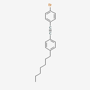 molecular formula C21H23Br B14504951 1-Bromo-4-[(4-heptylphenyl)ethynyl]benzene CAS No. 62856-48-8