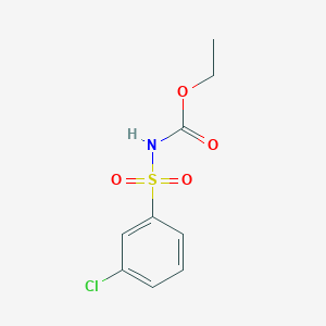 molecular formula C9H10ClNO4S B14504953 Ethyl (3-chlorobenzene-1-sulfonyl)carbamate CAS No. 63924-84-5