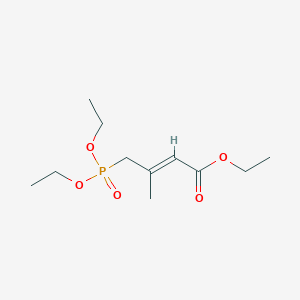 molecular formula C11H21O5P B014505 Ethyl 4-(diethoxyphosphoryl)-3-methylbut-2-enoate CAS No. 39760-56-0