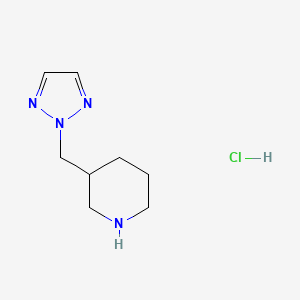 molecular formula C8H15ClN4 B1450500 3-((2H-1,2,3-triazol-2-yl)methyl)piperidine hydrochloride CAS No. 1820639-22-2